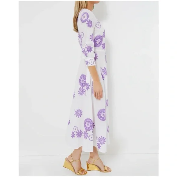 NIMO WITH LOVE White and Purple Azurite Dress NEW - Picture 4 of 12